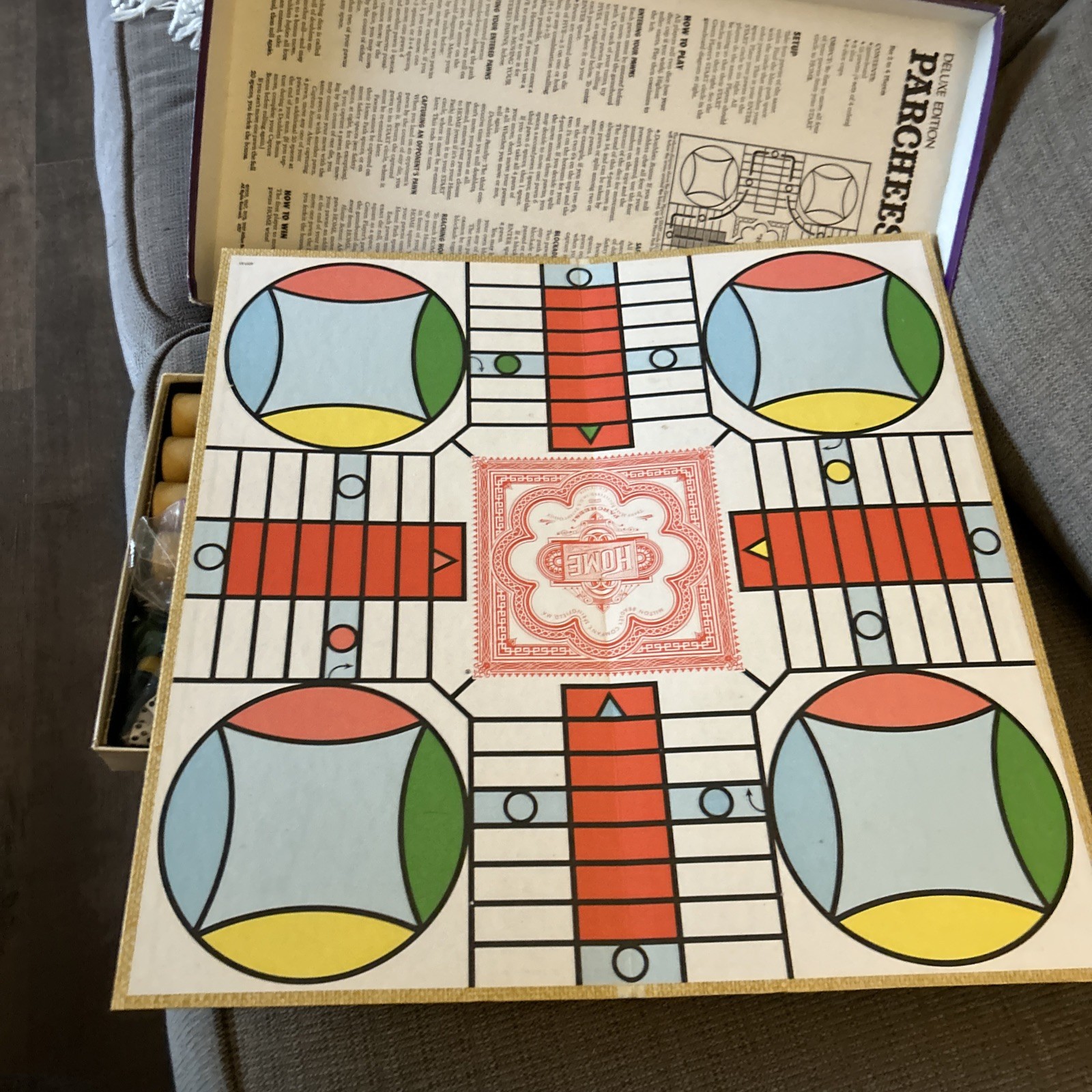 Parcheesi -Milton Bradley Board Game – Complete – 1989 Complete + Tribond