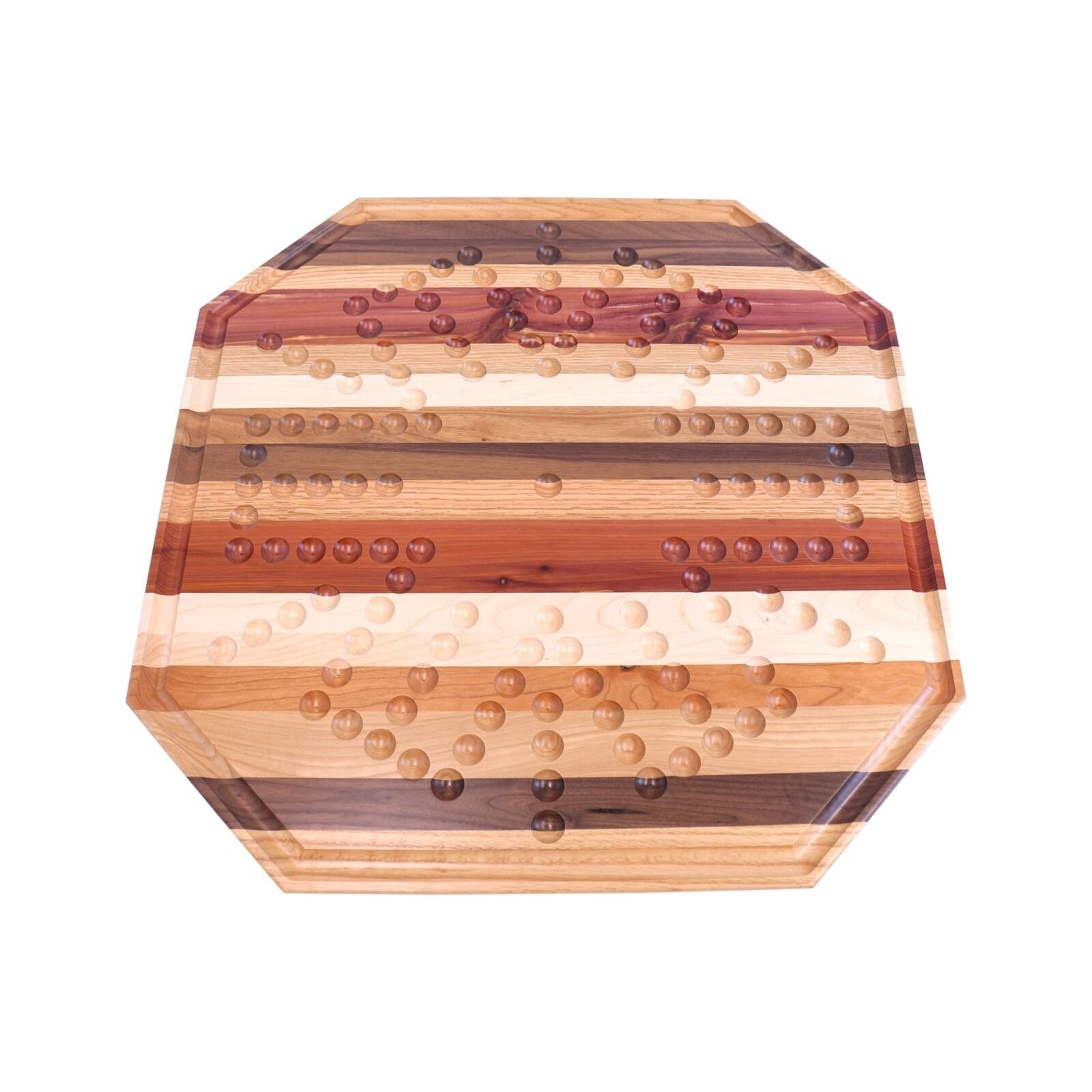 Wahoo Aggravation Marble Game Board Set – Multiple Wood Species – Large 24″…