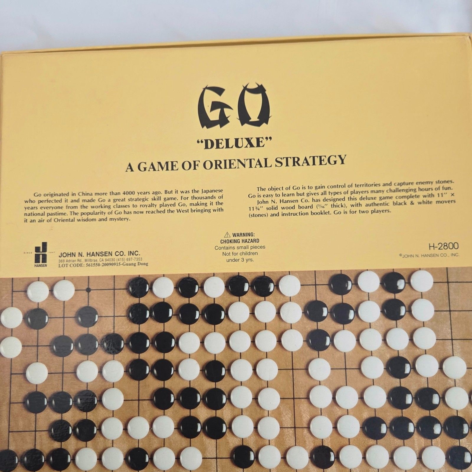1982 John N. Hansen Go Deluxe Board Game Solid Wood Complete Vintage Set