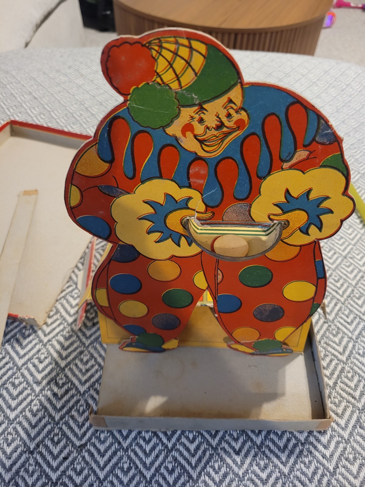 Vintage Winkey Winks No. 54 Transogram Clown Toss Board Game w/ Original Box
