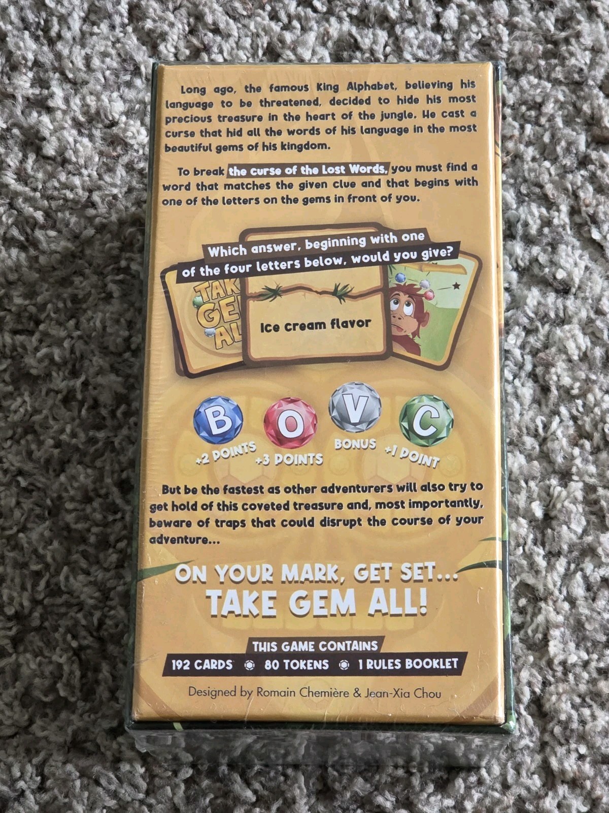 Take Gem All The Quest of the Lost Words Board Game by Savana Family Kids NEW