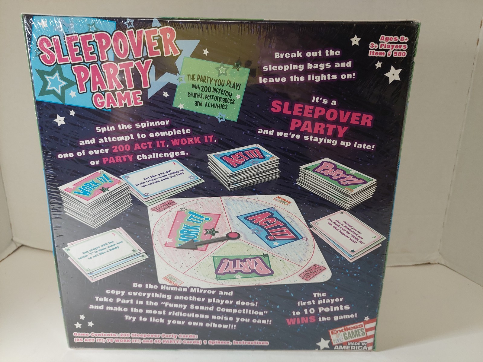 Sleepover Party Board Game Girls With 200 Different Activities 8+ New Sealed