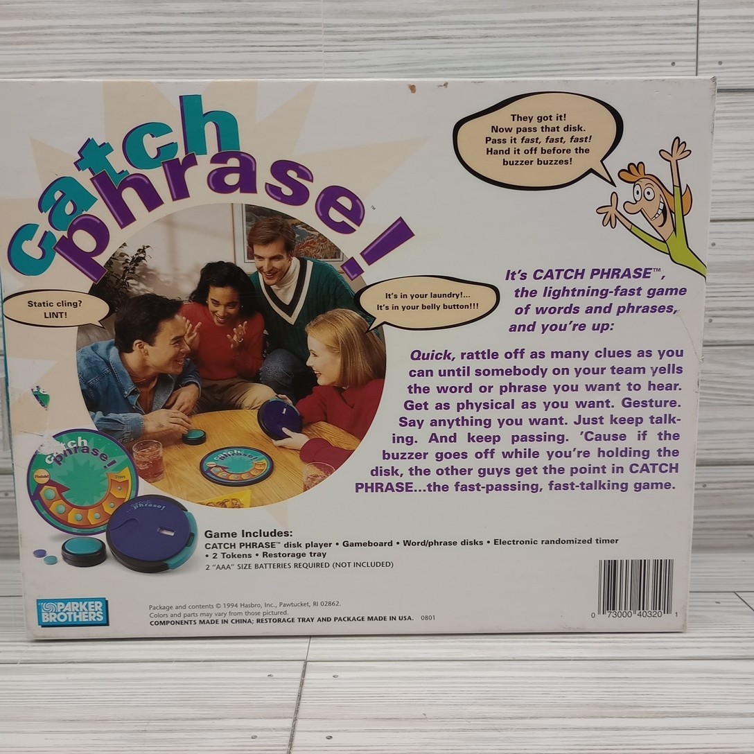 Catch Phrase Vintage game Original Parker Brothers Fast Talking – 100% Complete