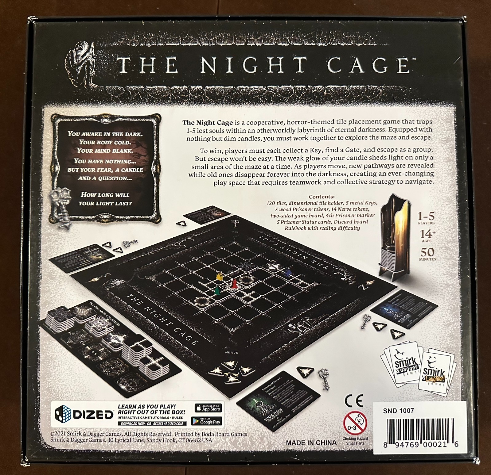 The Night Cage Board Game 2021 Smirk & Dagger Games Complete
