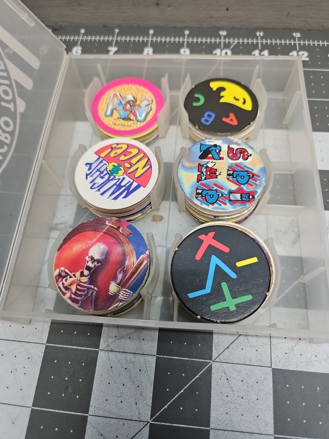 The World POG Federation Micro Tournament Game Case POG Lot 71 pogs Fast Shippi