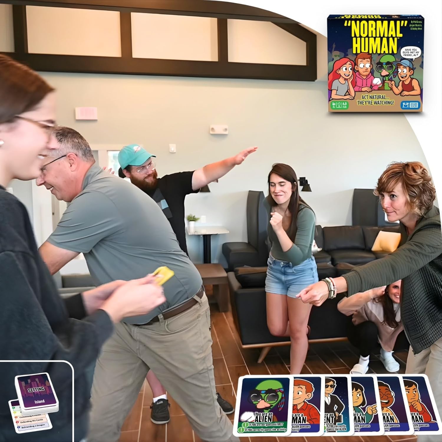 R&R Games Normal Human Card Game, Social Deduction Party Game for 4-16 Players,