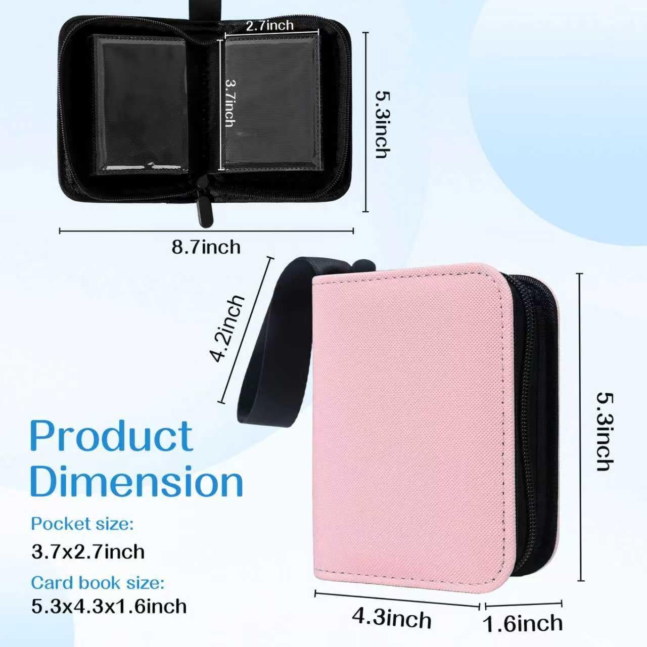 1 Pocket Card Binder – Collectible Trading Album, Single Small, Pink