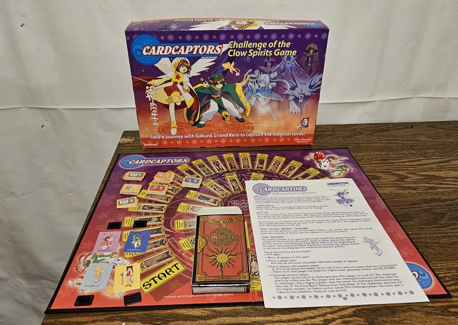 2001 Cardcaptors: Challenge of the Clow Spirits Anime Board Game – 100% COMPLETE