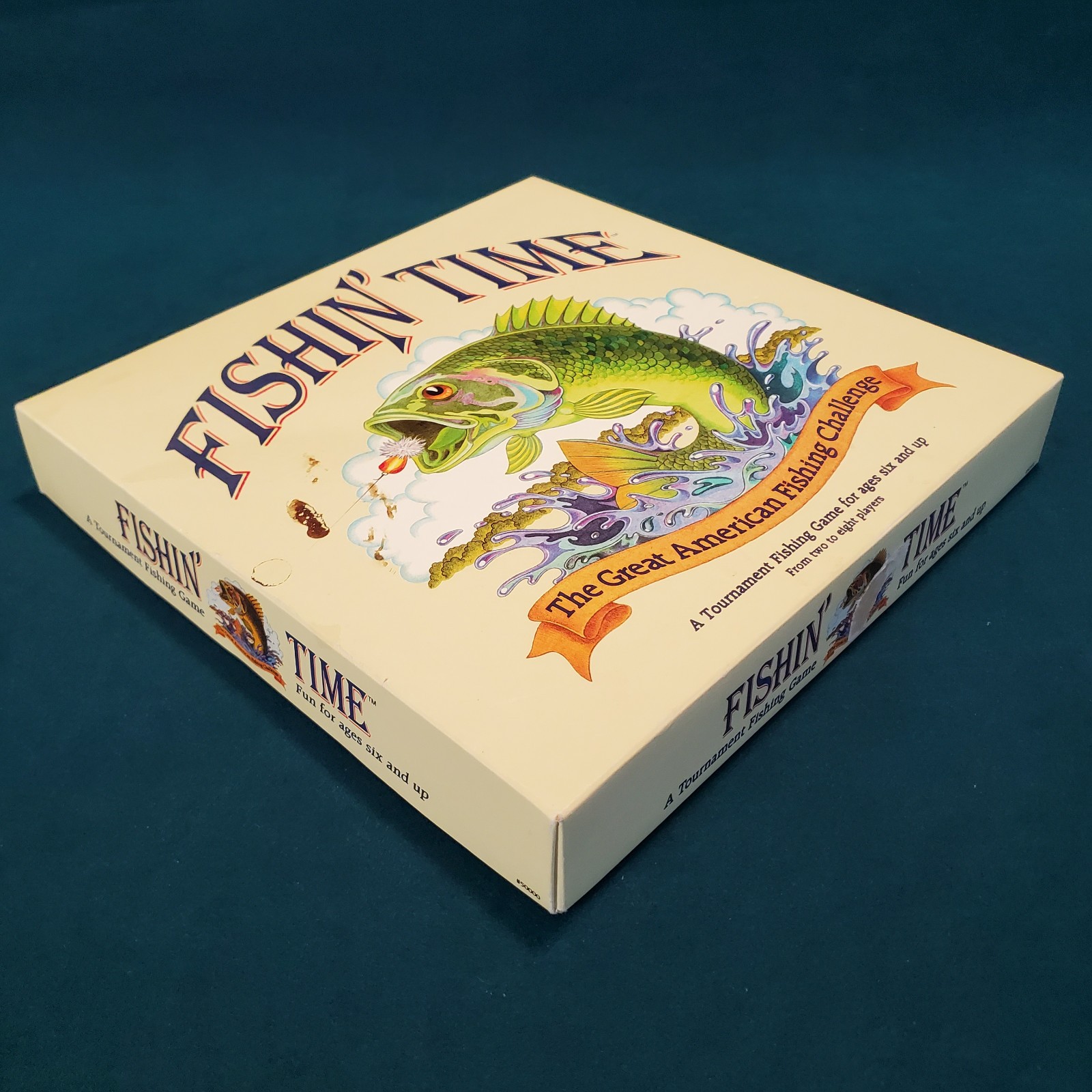 Fishin’ Time Fishing Challenge Board Game 1986 VINTAGE Distinctive Games USA **