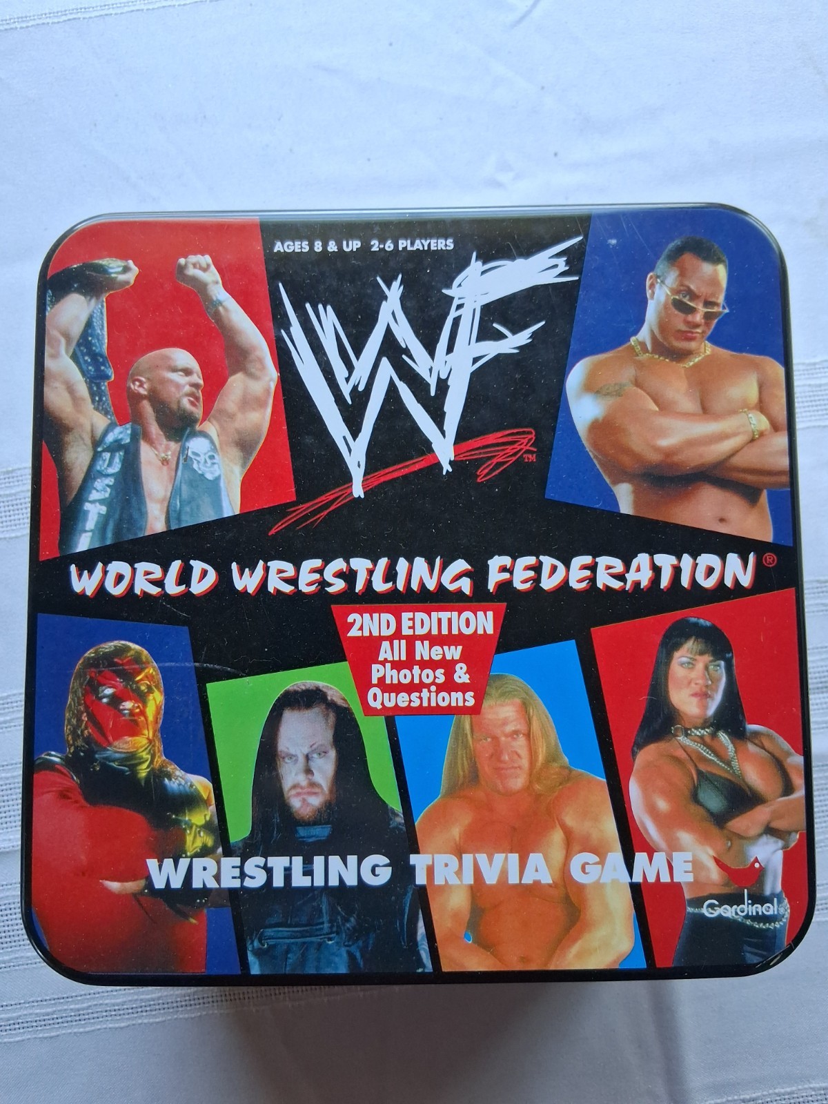 1999 Cardinal WWF Wrestling Trivia Game 2nd Edition Complete