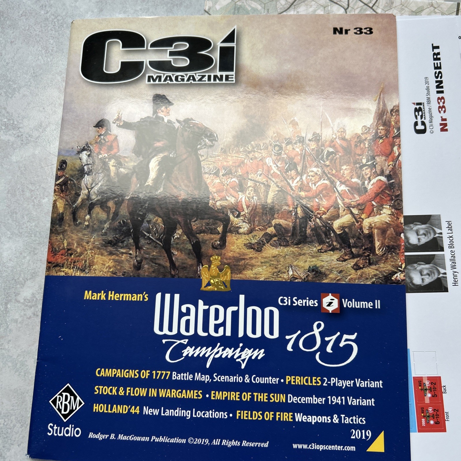 C3i Magazine Issue 33 Waterloo Campaign 1815 Mark Herman RBM Studio 2019