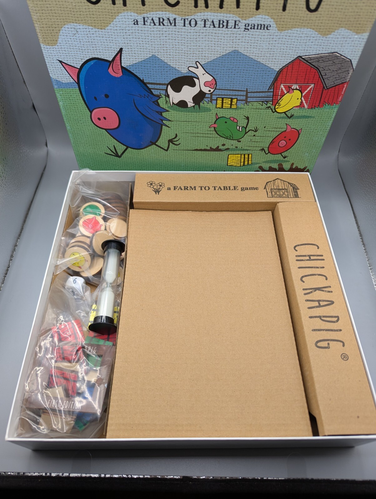 Complete Chickapig Strategic Board Game Family Friendly Game