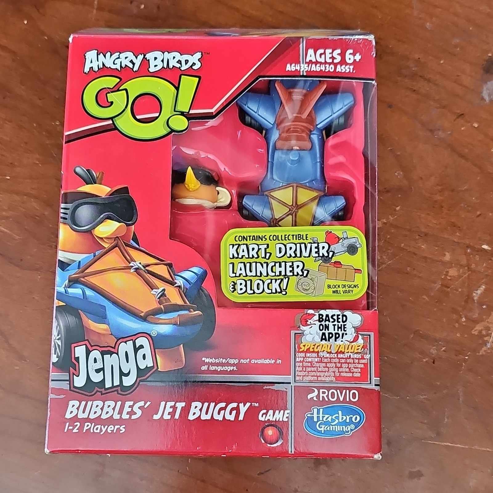 Hasbro Gaming Rovio Angry Birds Go! Bubbles’ Jet Buggy Kart Game 6+ 1-2 Players