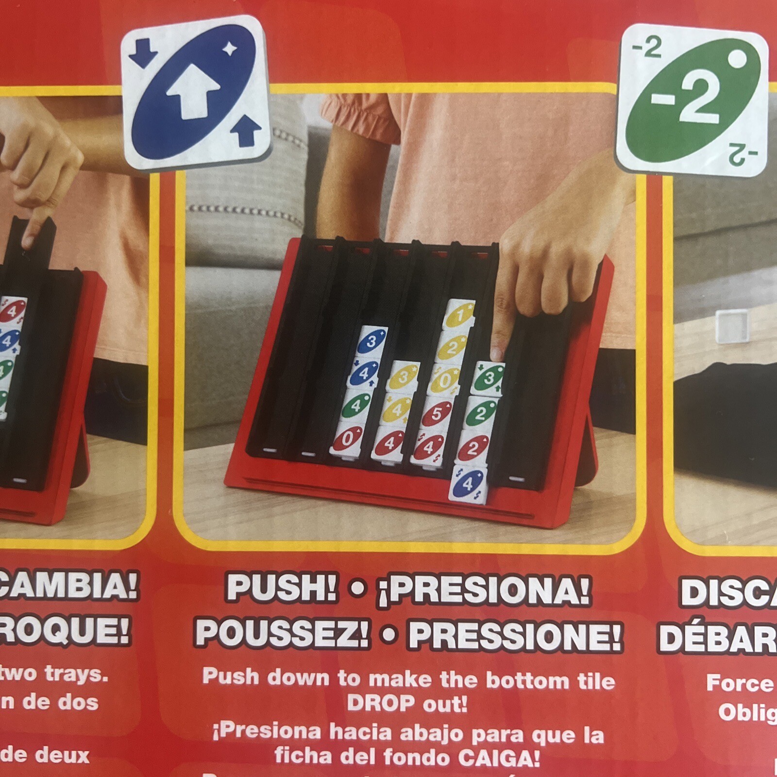 Uno Quatro Game Family Gaming Travel Size Party Game Board Games Toys Kid Age 7+