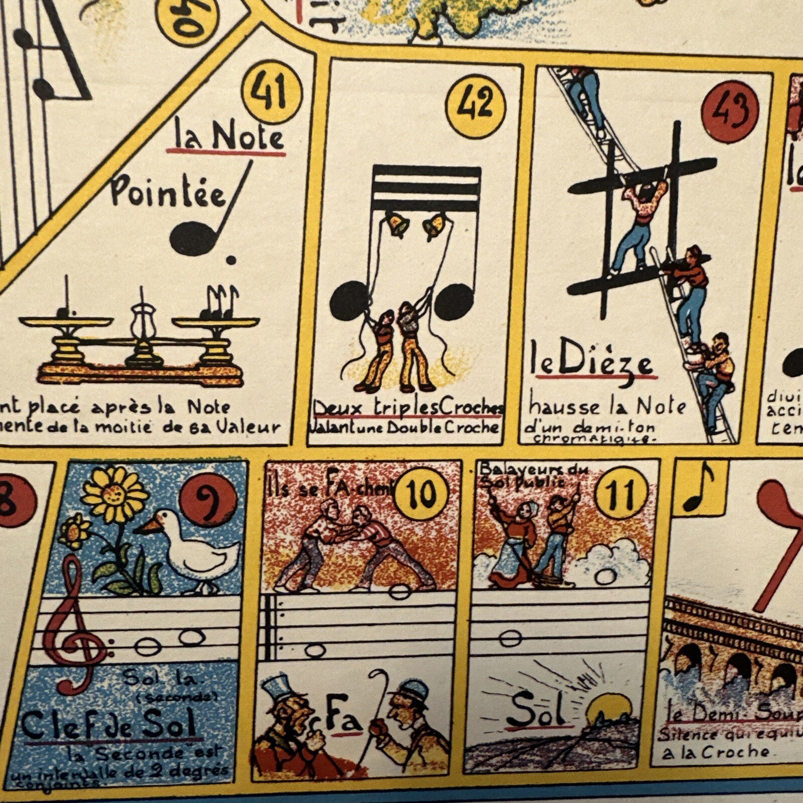 Jeu D’Oie Musical Alphonse Ledvc Vintage French Board Game of the Goose France