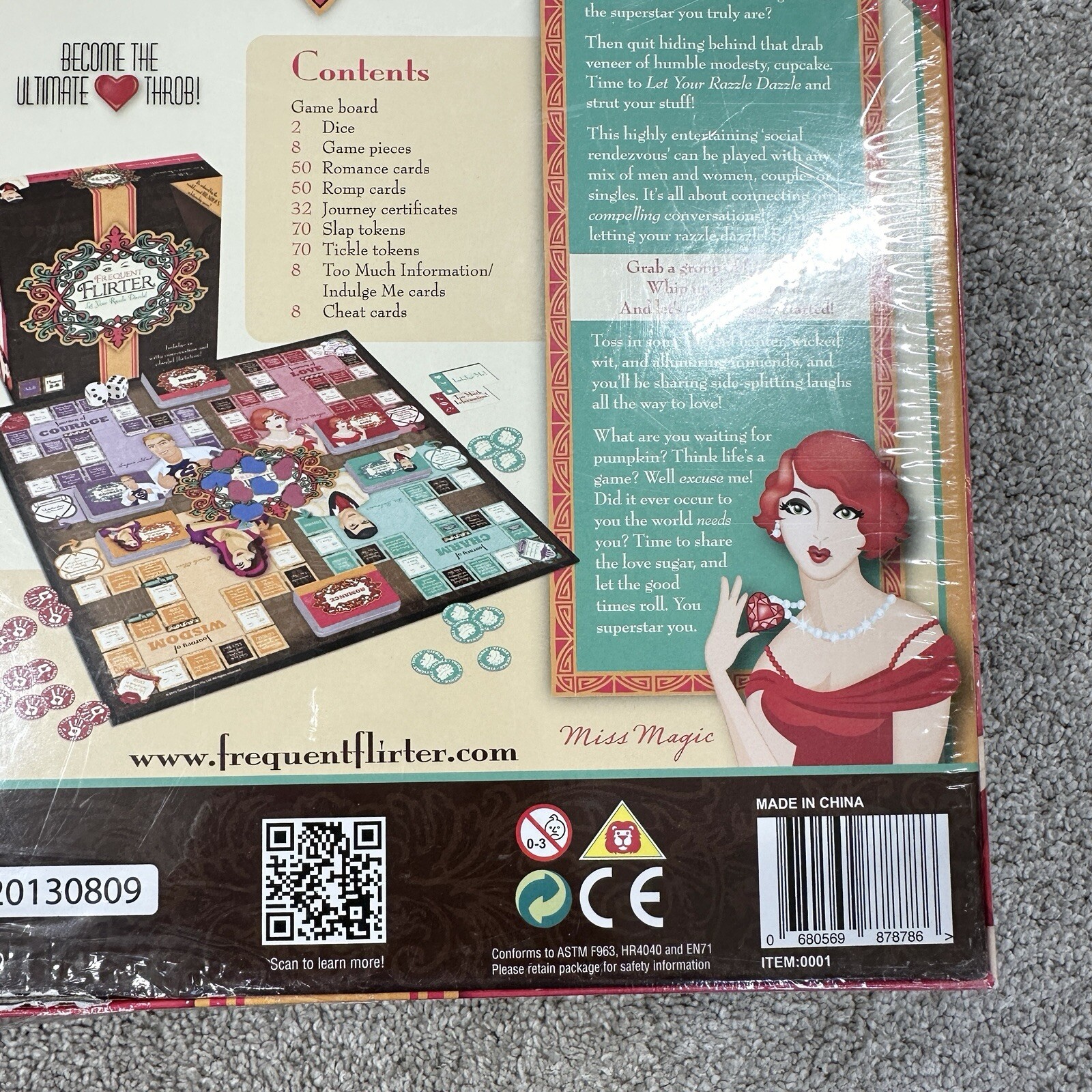 Frequent Flirter Let Your Razzle Dazzle Board Game New in Box Sealed