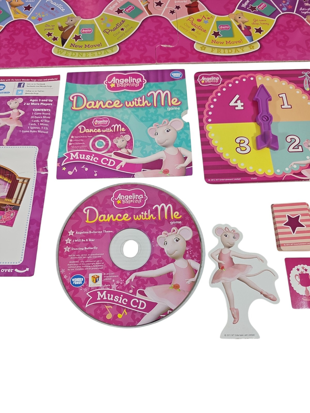 Angelina Ballerina Dance with Me Ballet Game W/ Bonus Cd Age 3+ Practice Routine