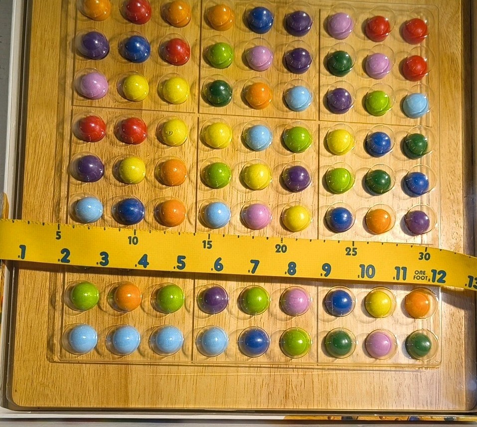 ColorKu Game The Color Sudoku Puzzle Solid Wood w/ Pieces ONLY NO CARDS, READ