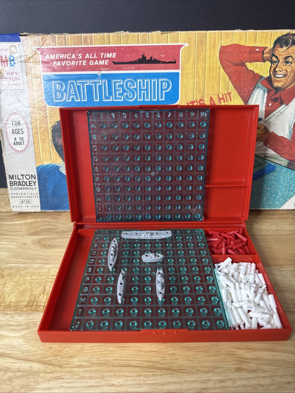 Vintage 1967 Battleship Board Game – Milton Bradley – Complete 4730