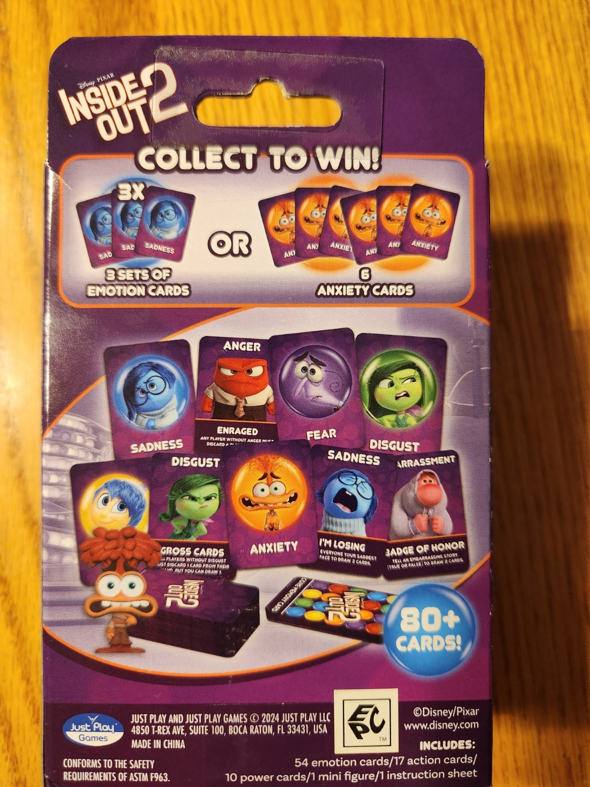 Disney Pixar Inside Out 2 Mixed-Up Emotions Card Game W/ Collectible Figure NEW
