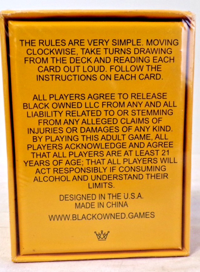 New Black Owned Adult Party Games – 5 Different Titles/Games – See Below