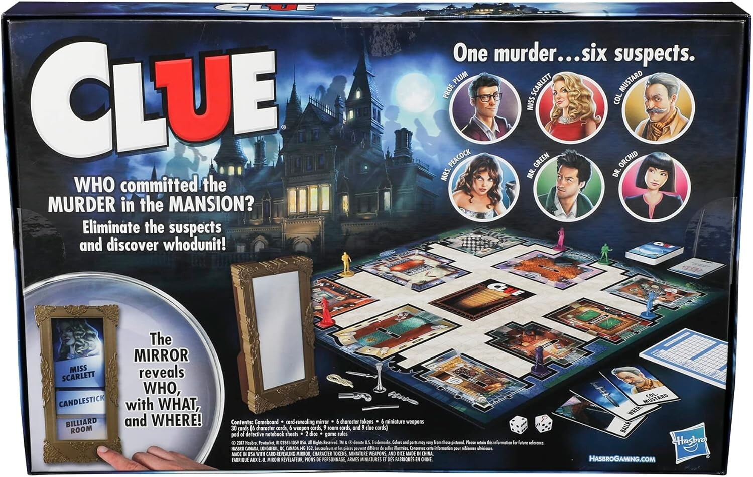 Hasbro Gaming Clue Game, Mystery Board Game, 2-6 Players, 8+ Years