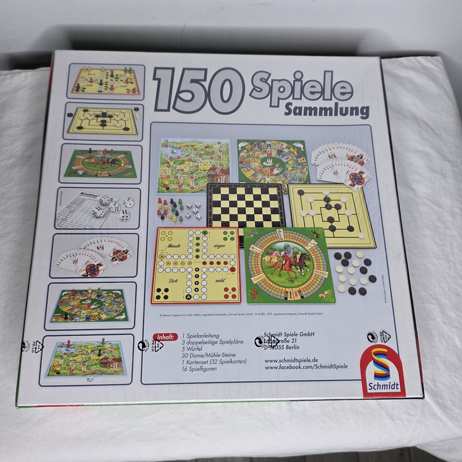 Schmidt Spiele 49141 150 Spielesammlung German Board Game NIB NEW