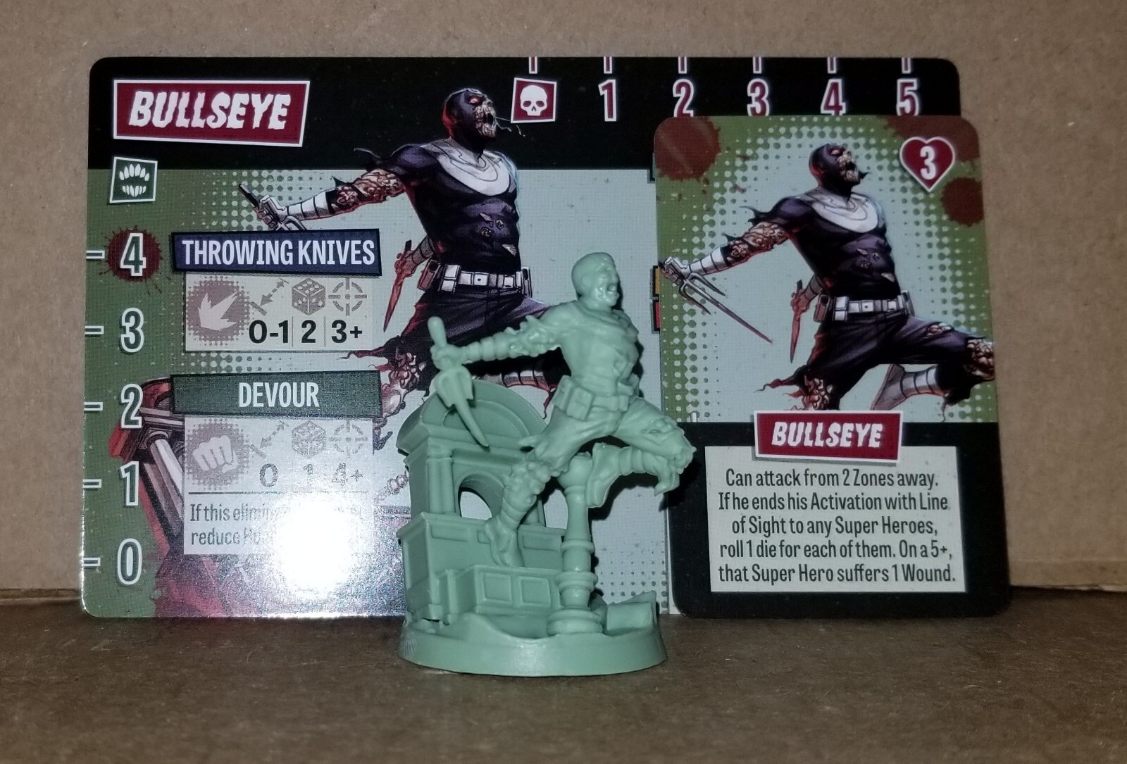 Zombicide Marvel Zombies BULLSEYE Zombie Hero Kickstarter Exclusive Promo
