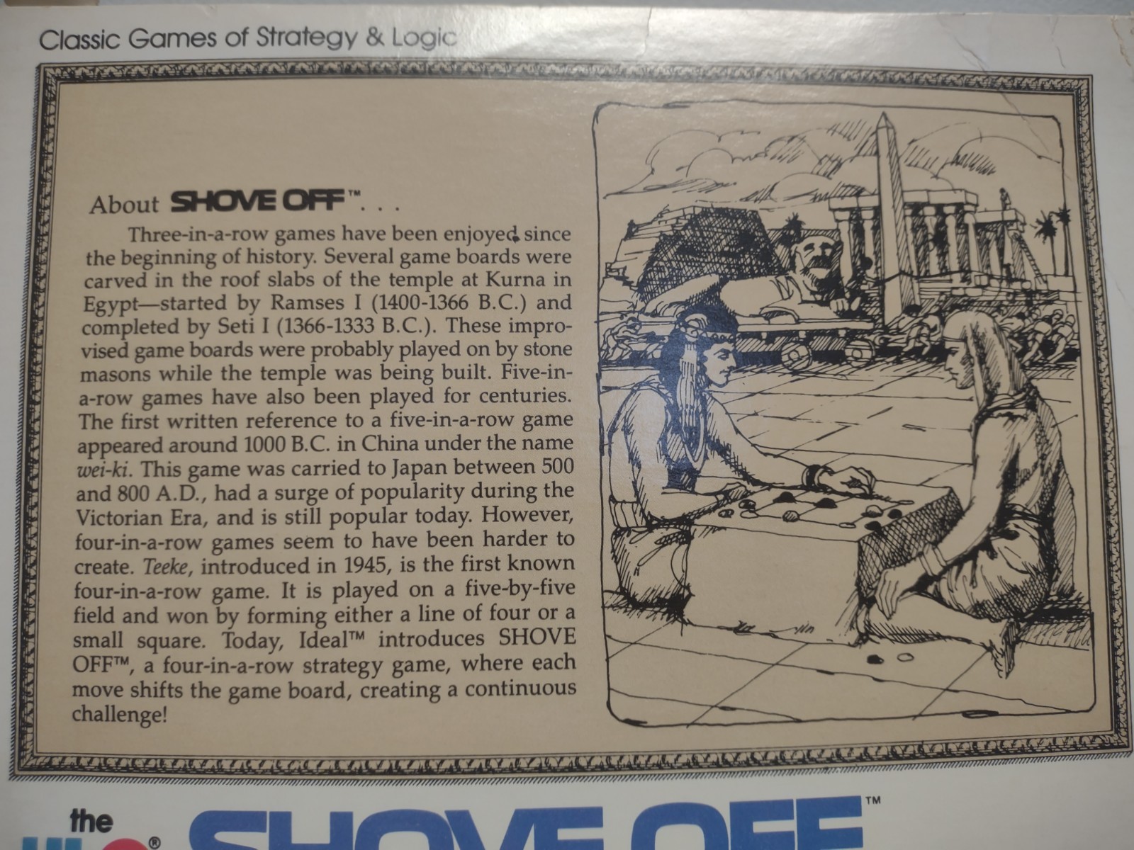 Vtg Ideal Hi-Q Collection SHOVE OFF Game 1984 USA Complete Ideal