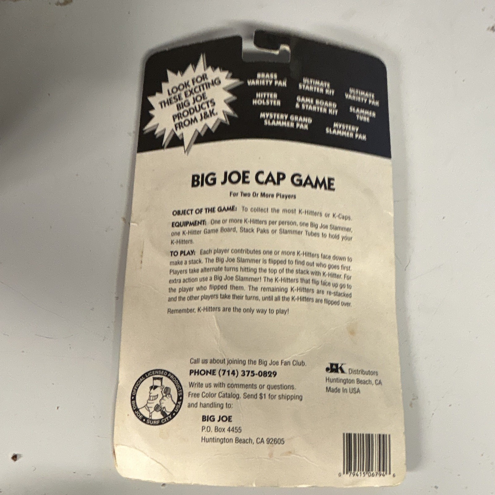Big Joe Cap Game Mystery Grand Slammer Pack Solid Brass Series 1, 2+ Players