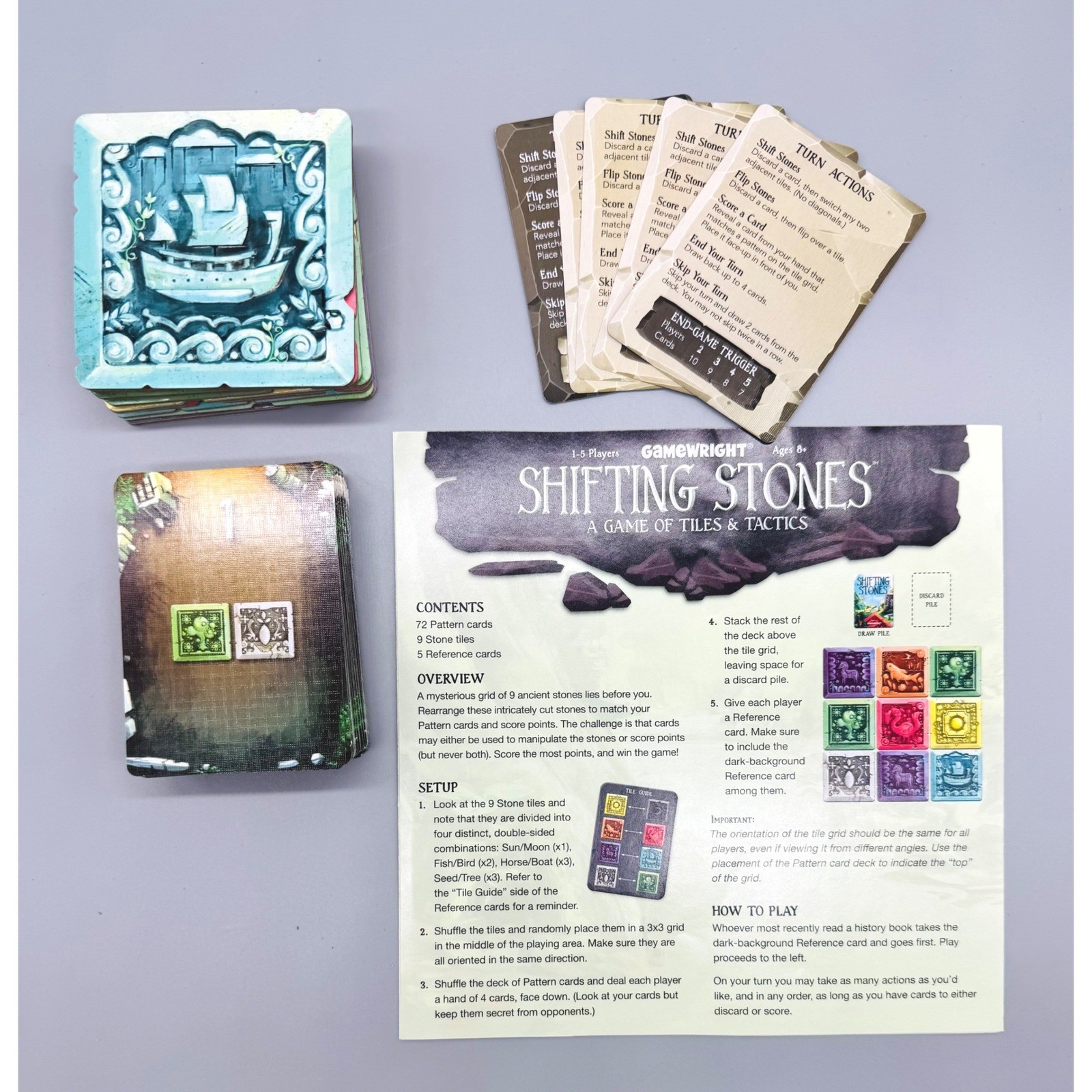 Gamewright Shifting Stones Board Game Multicolor Tiles and Tactics Strategy Game