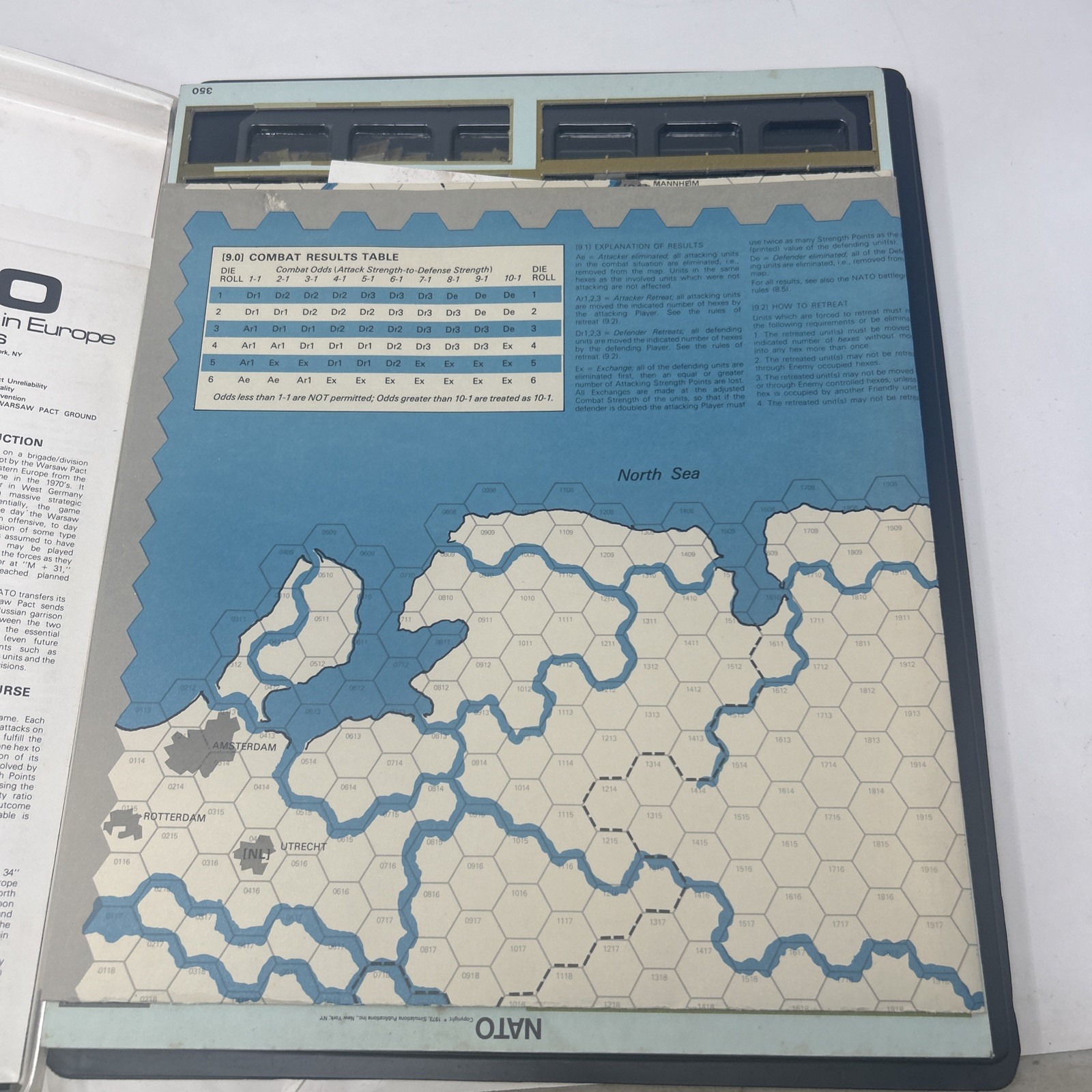 SPI Wargame NATO Operational Combat in Europe in the 1970’s Punched With Tray