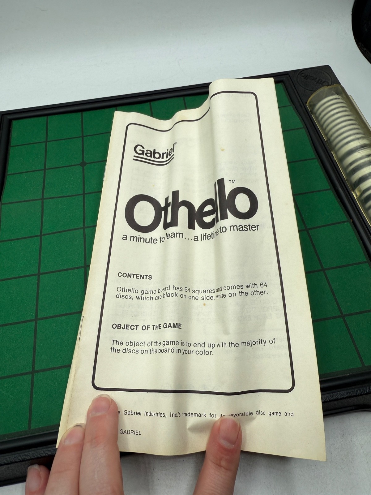 Vintage Gabriel OTHELLO Game #76390 Made In Hong Kong Complete