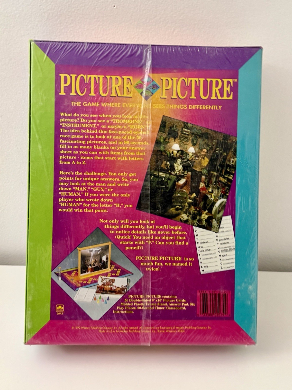 Vintage 1992 Picture Picture Board Game by Golden SEALED NIB NEW