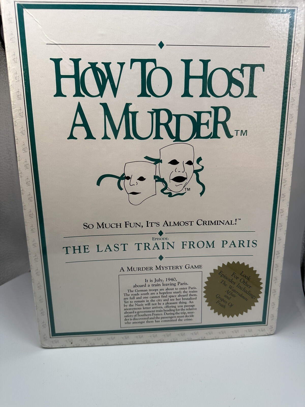 How To Host A Murder The Last Train From Paris Murder Mystery Vintage- Sealed