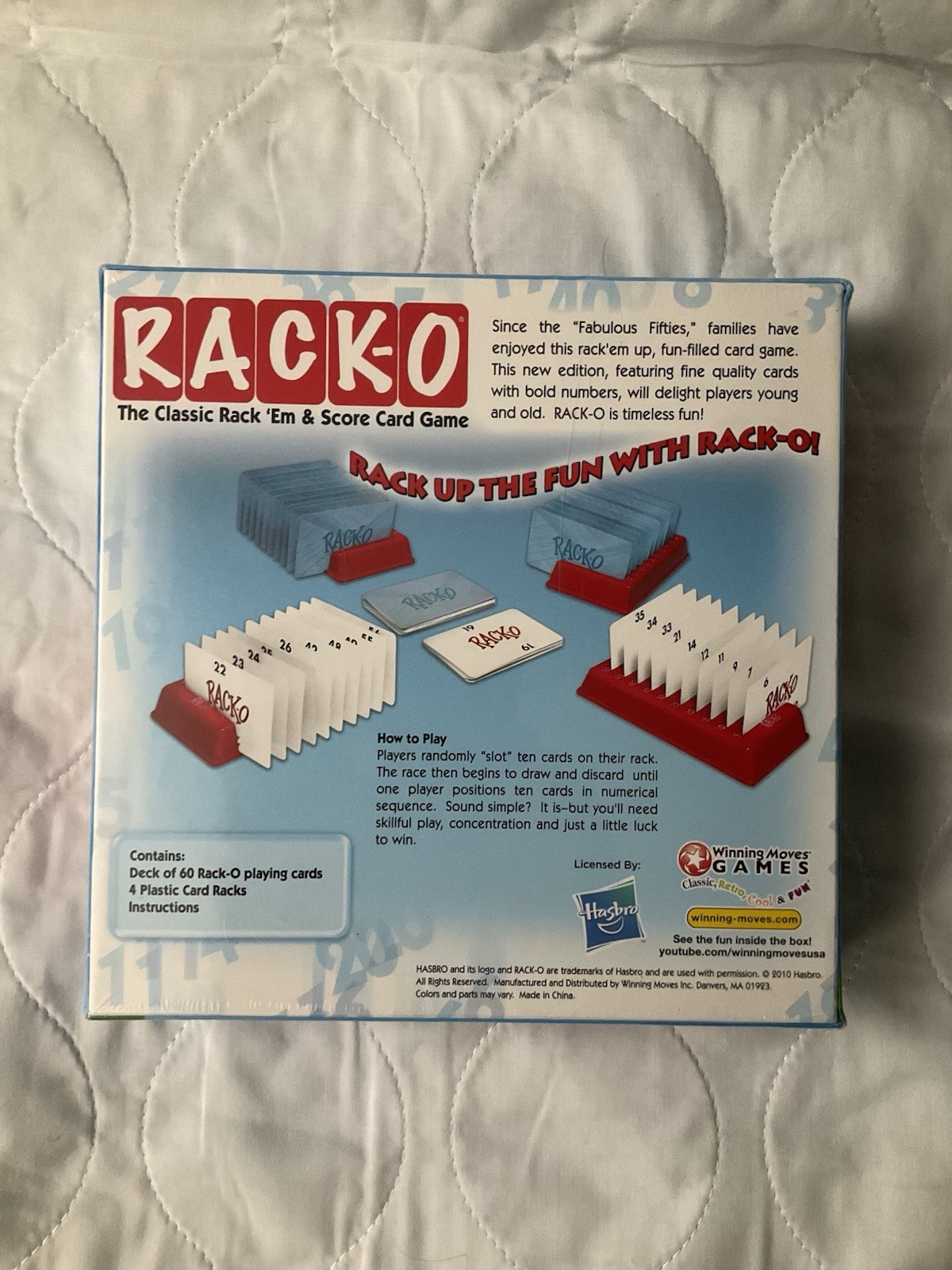 Racko Card Game By Winning Moves 2 to 4 Players Ages 8 plus 2010 New Sealed