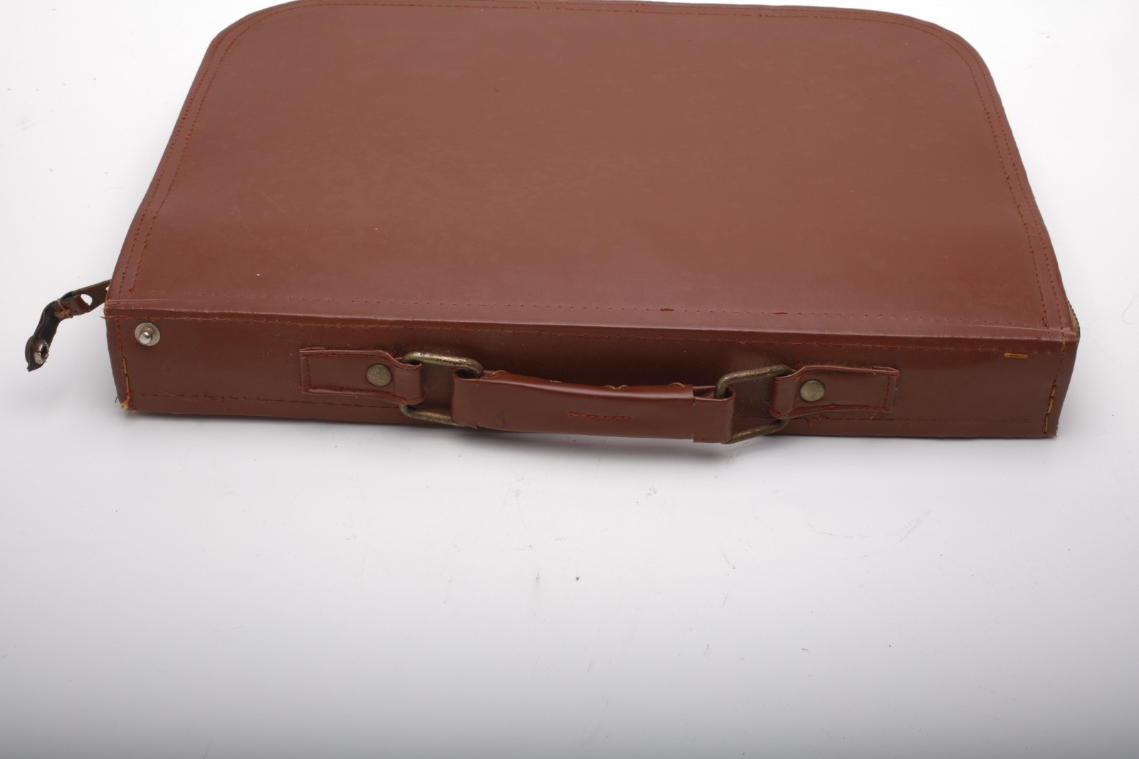 Vintage Chinese Mahjong Green White Tiles Game Set in Leather Case 144 piece