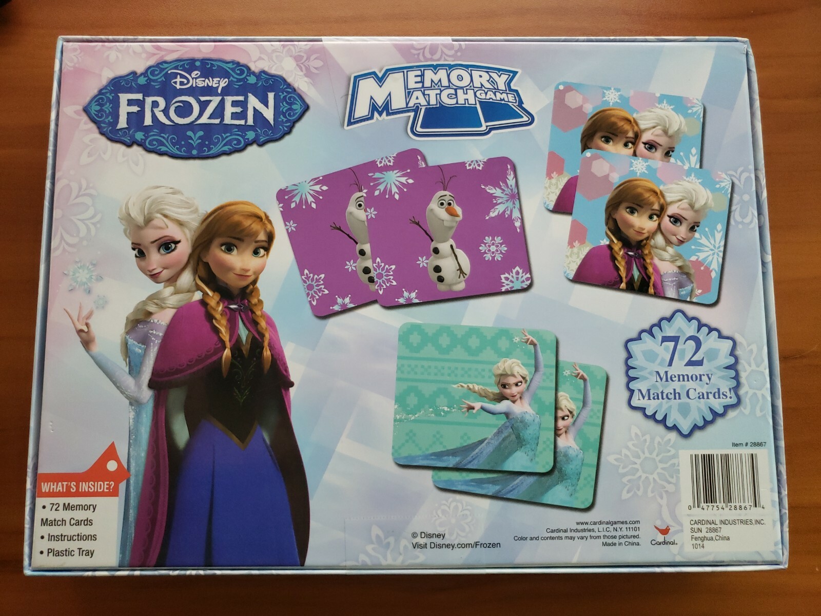 Disney Frozen Memory Match Game Elsa Anna Olaf 72 cards Kids Educational
