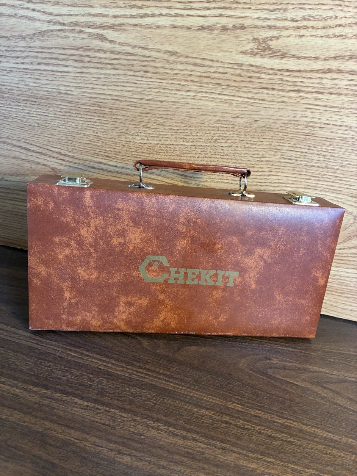 Vintage Chekit Hexagonal Domino Strategy Board Game 1986 Complete Wooden Case