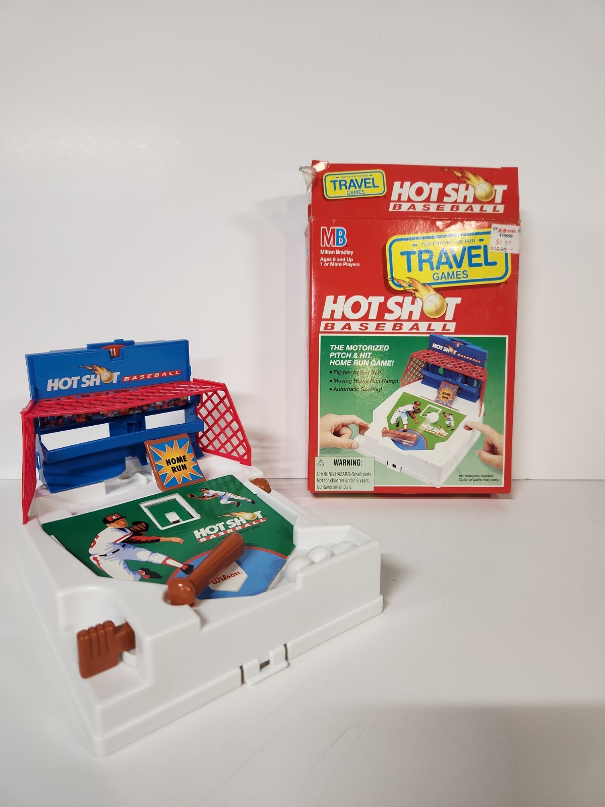 Vintage New Sealed Travel Games 1994 Milton Bradley Hot Shot Baseball Game