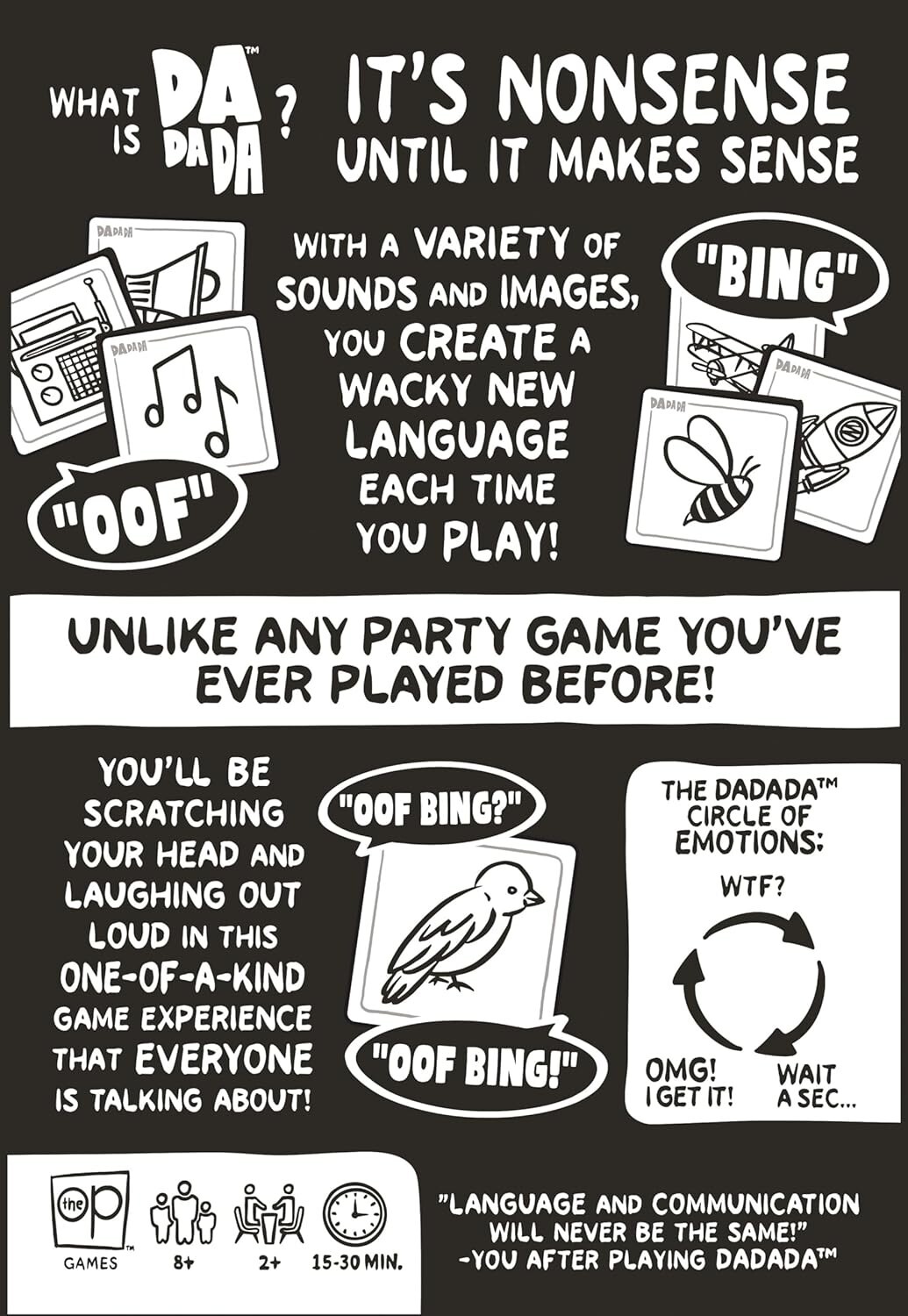Dadada Party Family Card Game The OP Games Word Sound Fast Quick