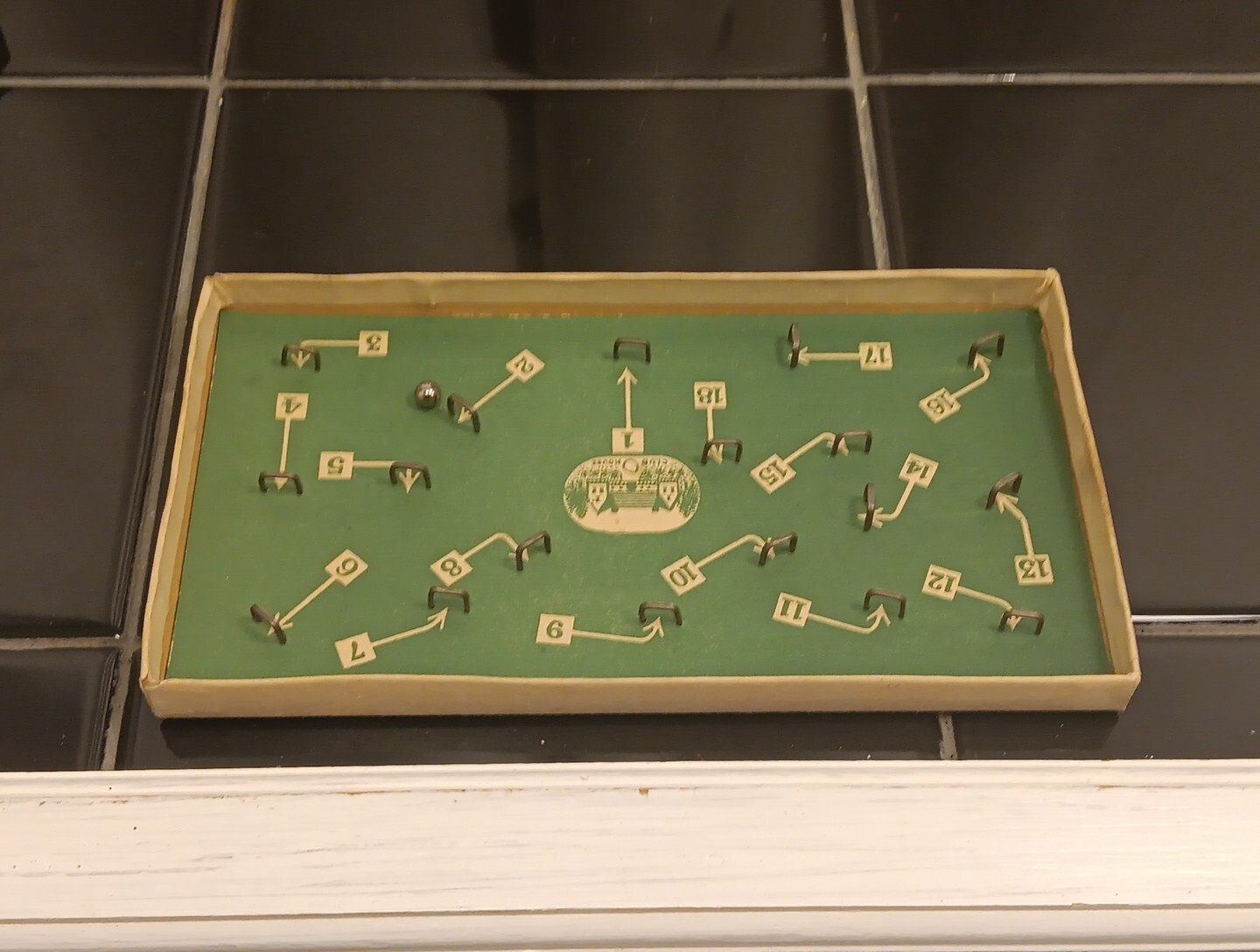 Vintage 1930 Wicket Golf Dexterity Game Neville C. Seymour Complete with Ball