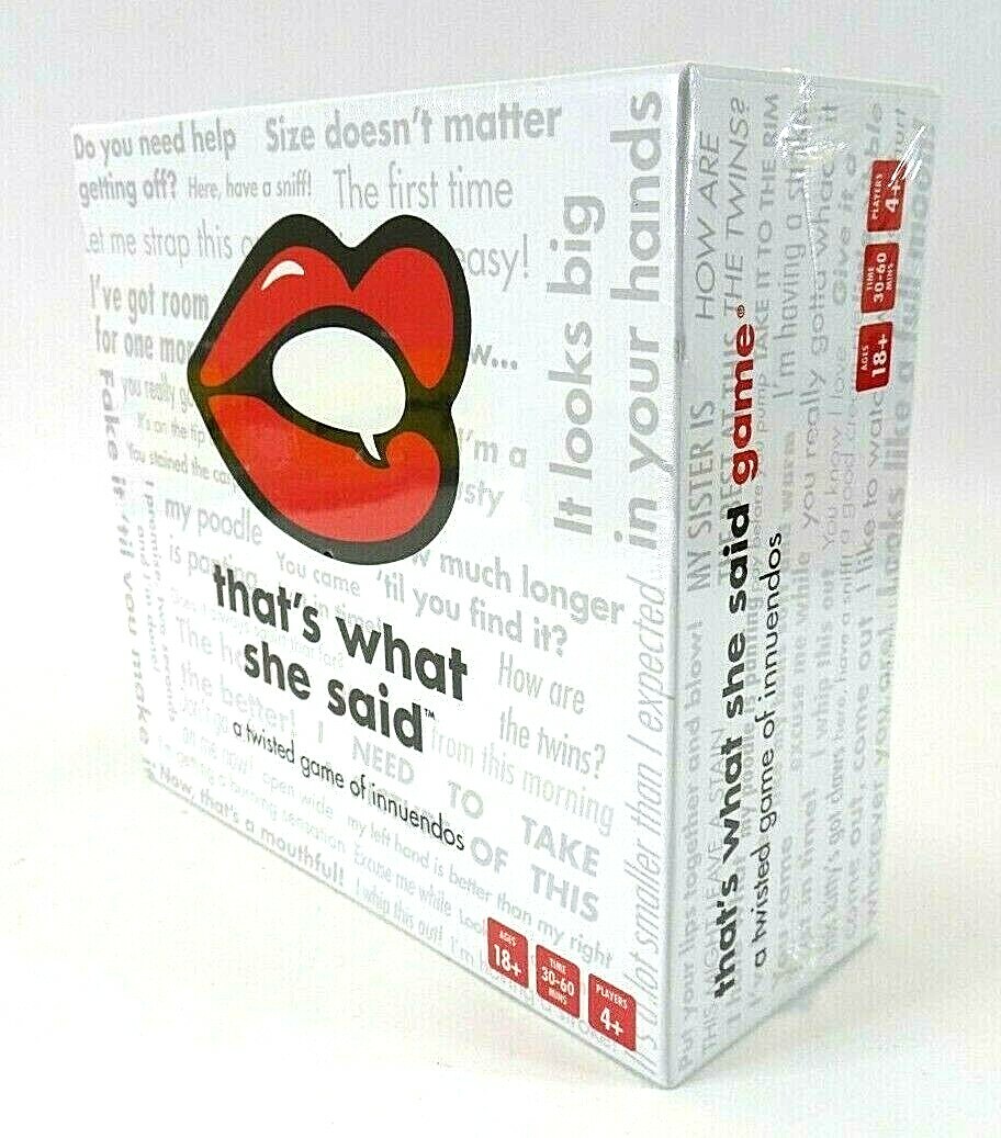 NIB That’s What She Said The Party Game of Twisted Innuendos Board Game SEALED