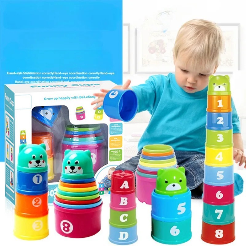 Kids Speed Cup Stacking Game Brain Training Toy Hand Eye Coordination Puzzle Gam