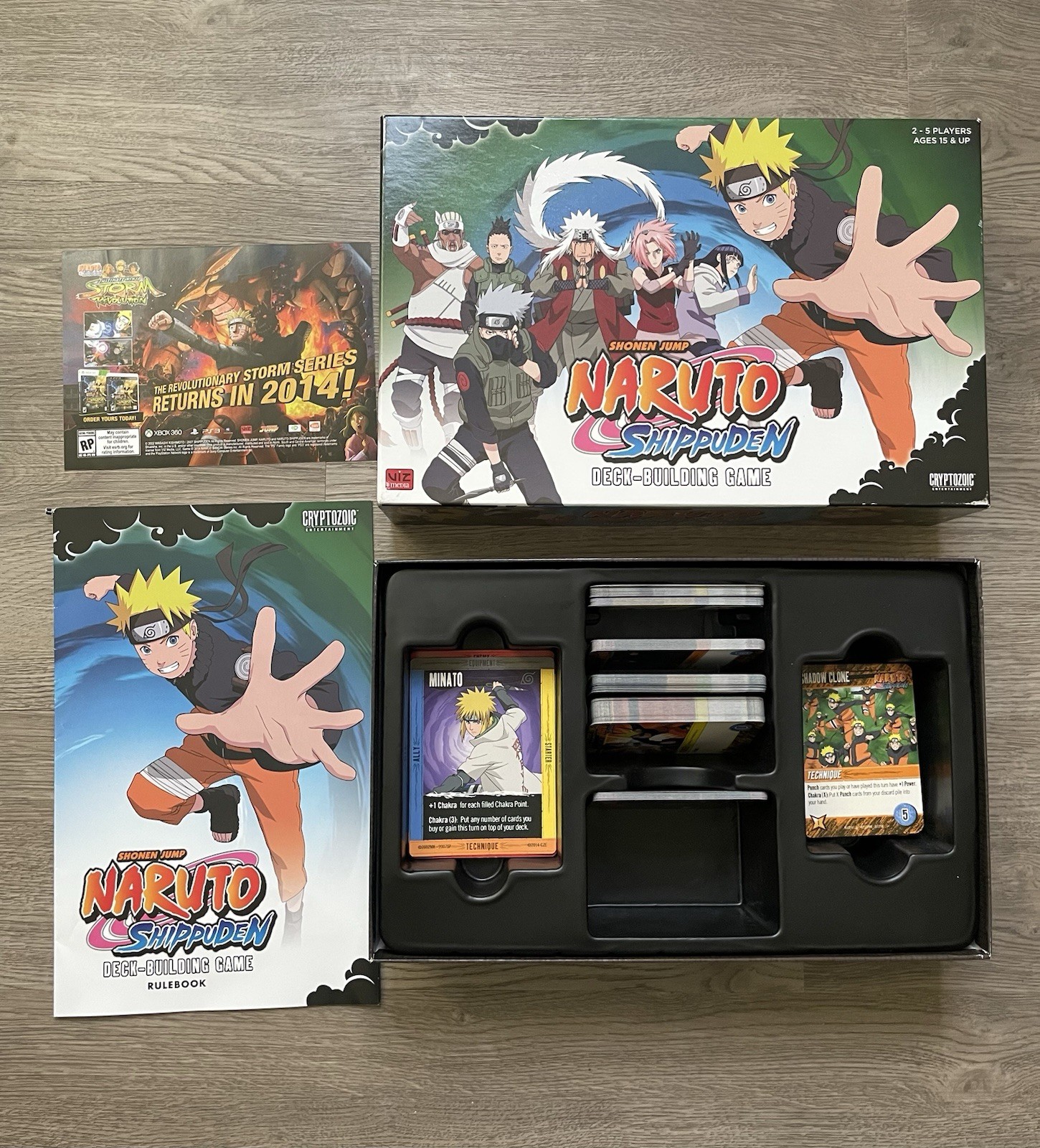 Naruto Shippuden Deck-Building Game by Cryptozoic (Incomplete, Missing 2 Cards)