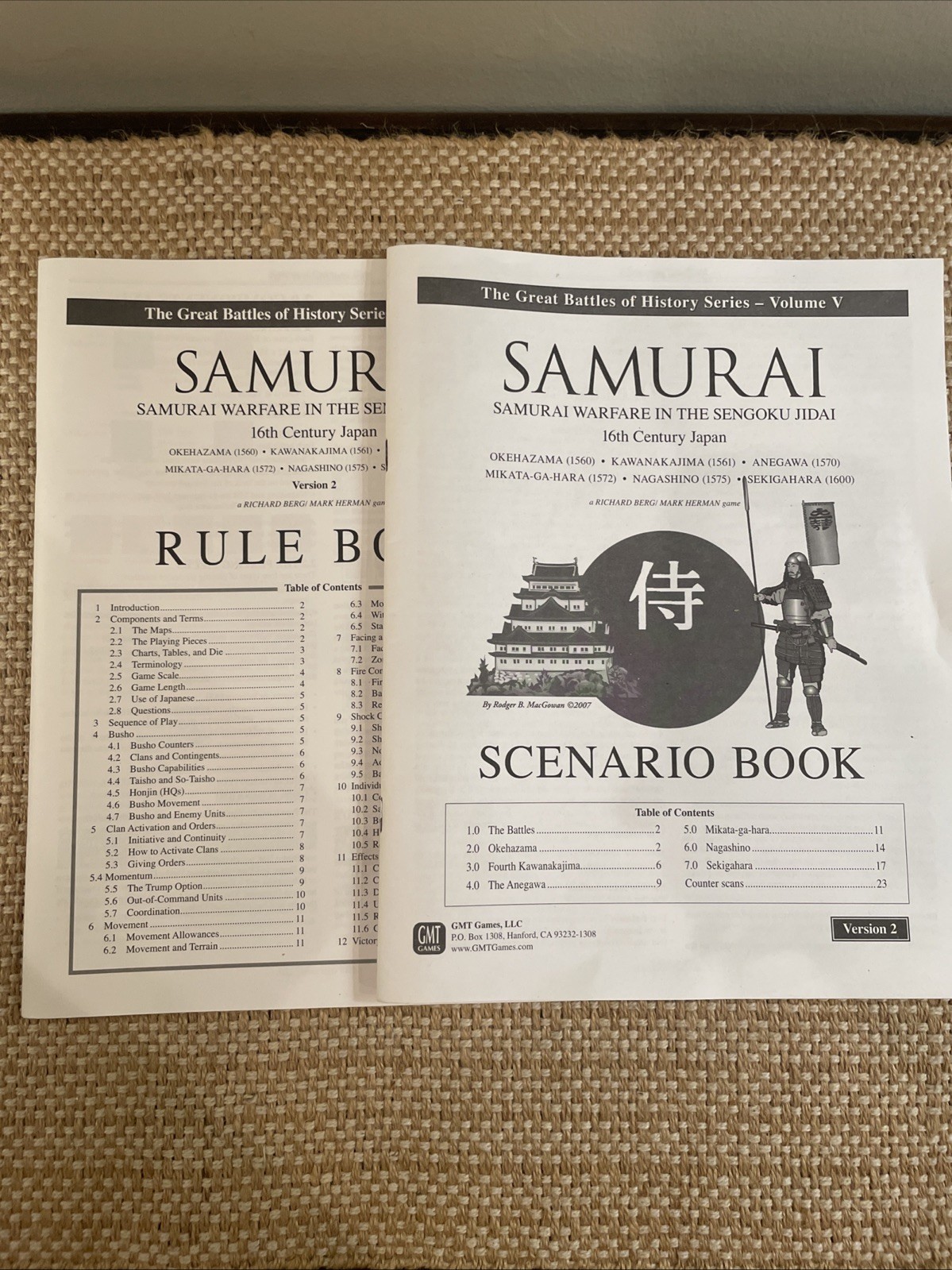 Great Battles of History, Volume V (GMT) Samurai UNPUNCHED 2007