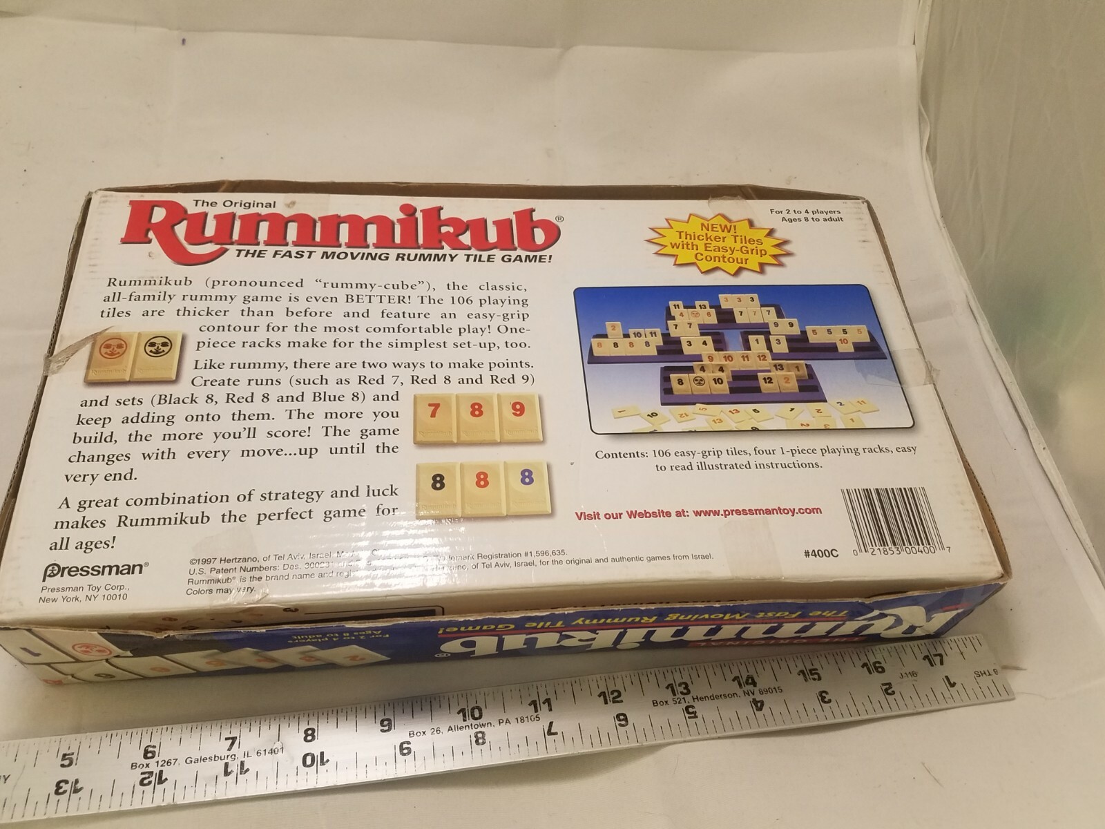 Vintage Rummikub The Original Rummy Tile Game 400C 1997 COMPLETE