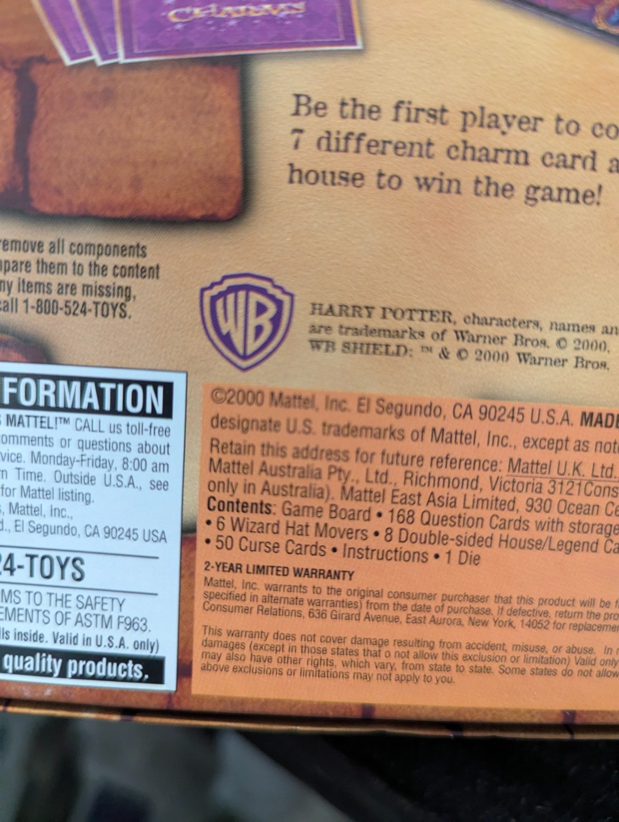 HARRY POTTER and the SORCERER’S STONE TRIVIA GAME 100% COMPLETE 2000 VINTAGE