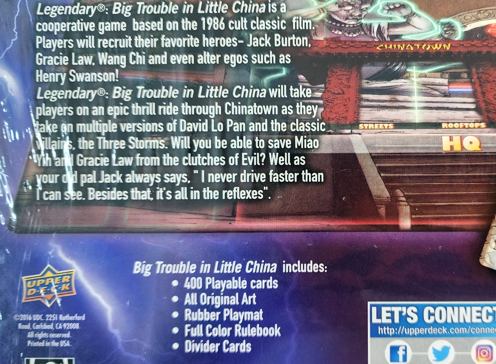Legendary Encounters Big Trouble In Little China Deck Building Game Upper Deck