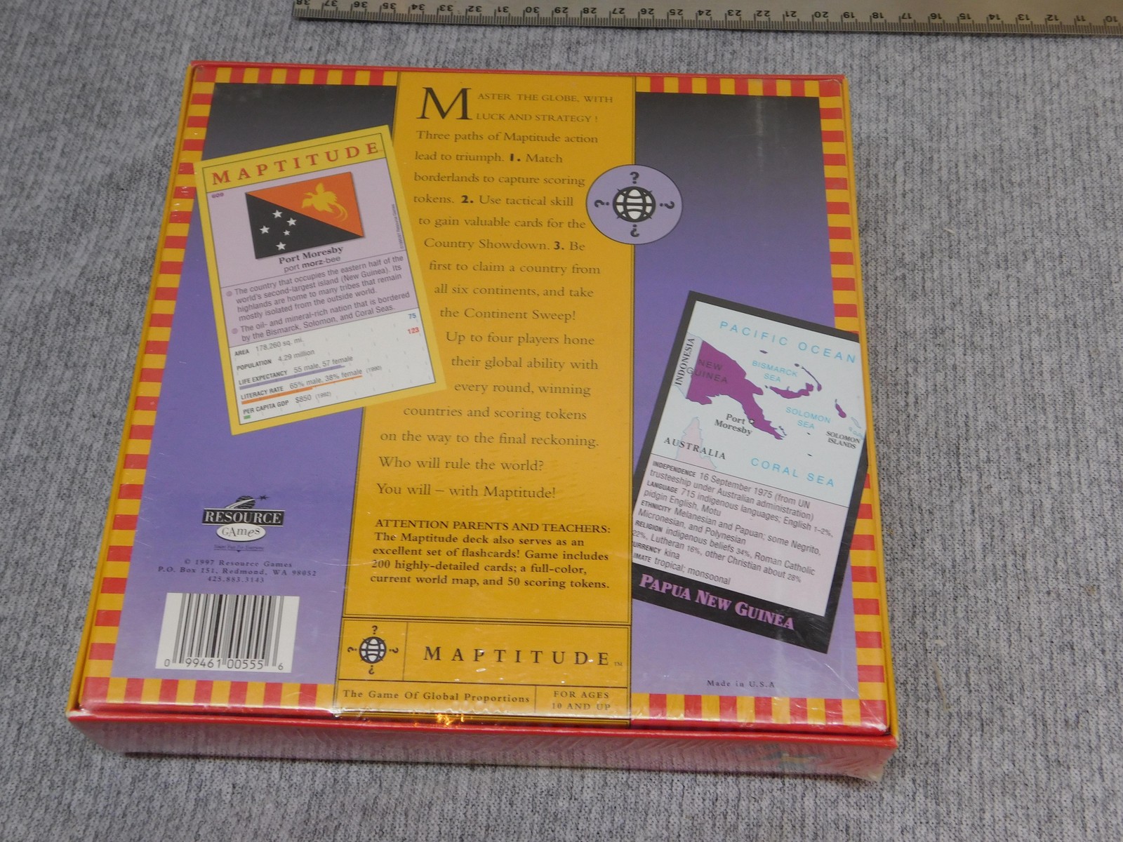 Vintage Maptitude 1997 Resource Games Sealed Geography Educational Board Game